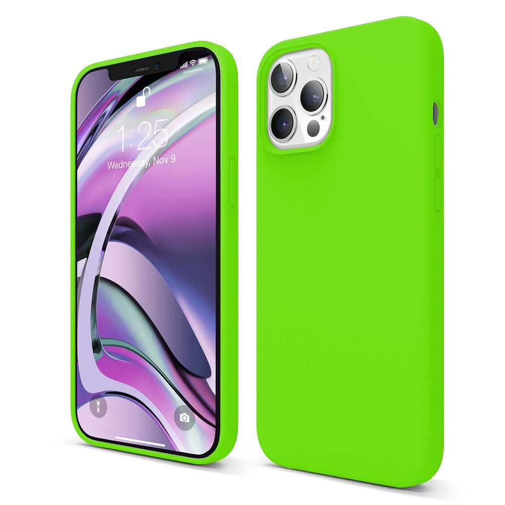 Husa Soft Silicone - iPhone 12/12 Pro - Neon Green