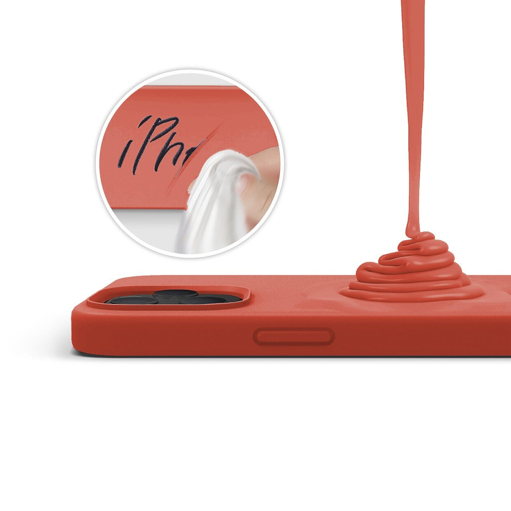 Husa Soft Silicone - iPhone 12 Pro Max - Orange Red