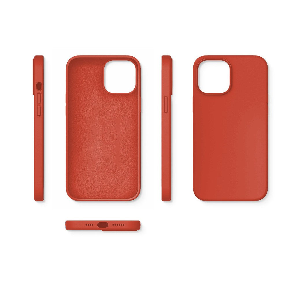 Husa Soft Silicone - iPhone 12 Pro Max - Orange Red