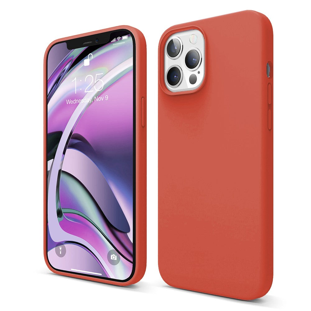 Husa Soft Silicone - iPhone 12 Pro Max - Orange Red