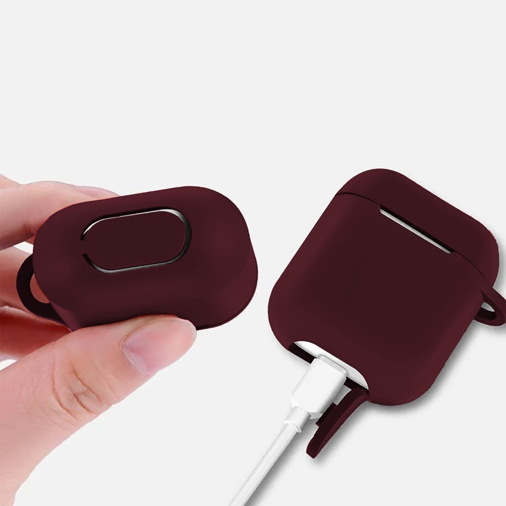 Husa Soft Silicone - AirPods 1/2 - Burgundy