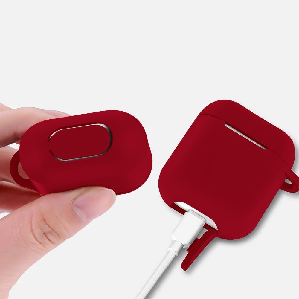 Husa Soft Silicone - AirPods 1/2 - Wine Red