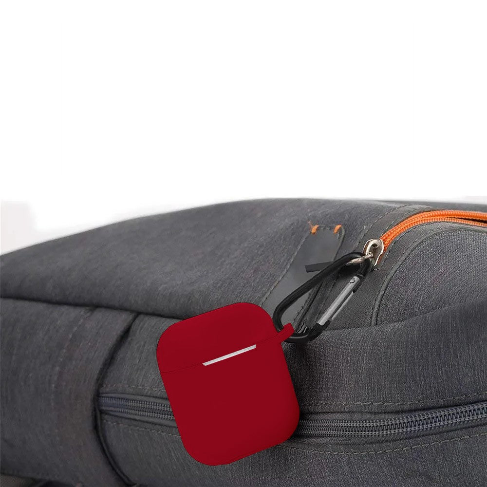 Husa Soft Silicone - AirPods 1/2 - Wine Red