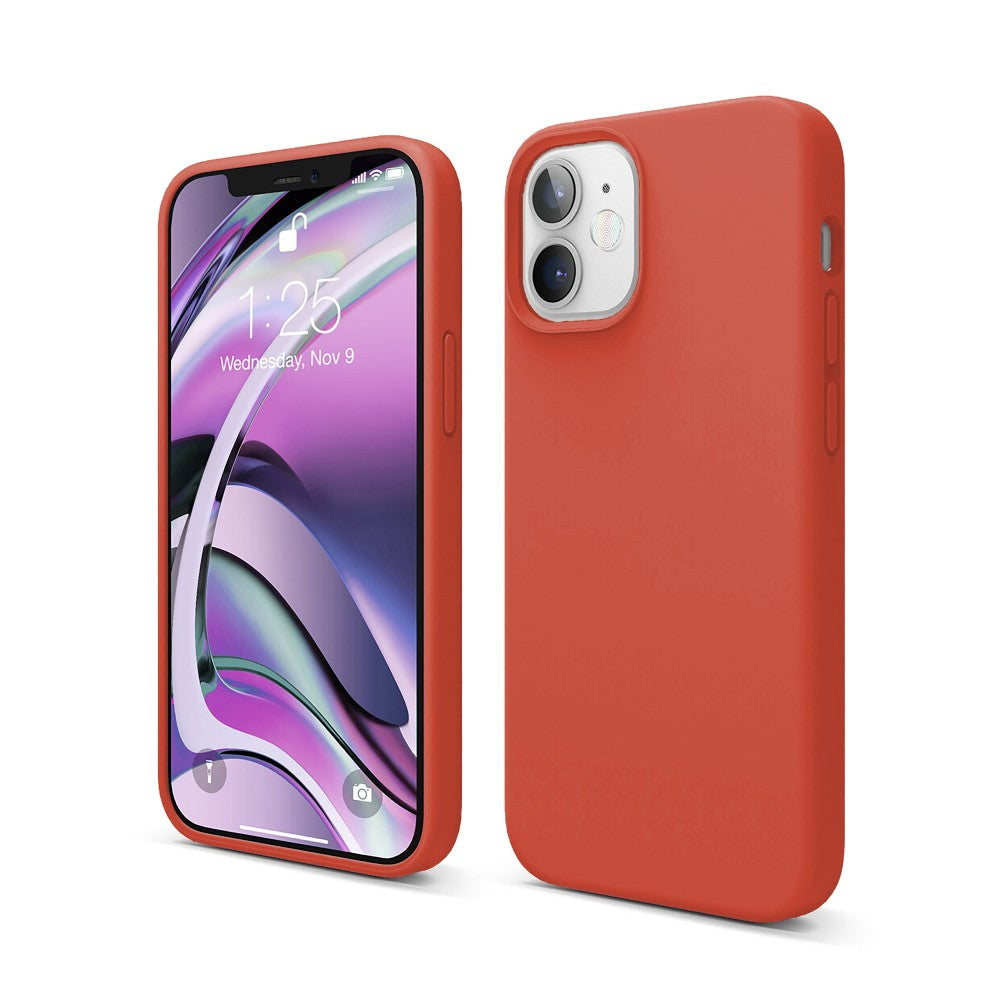 Husa Soft Silicone - iPhone 12 Mini - Orange Red