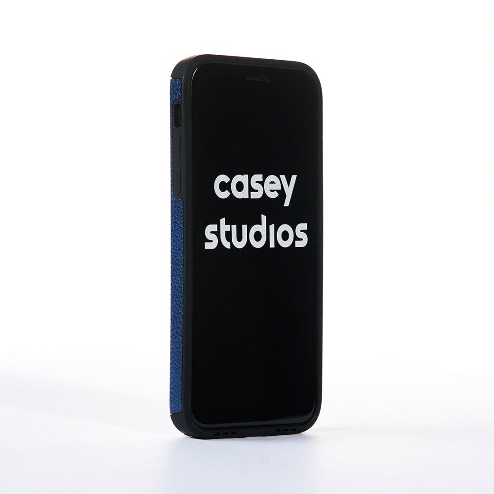 Husa Grained Leather - iPhone XR - Albastru