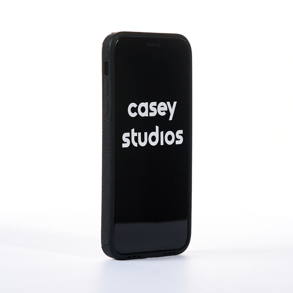 Husa Grained Leather - iPhone XR - Negru