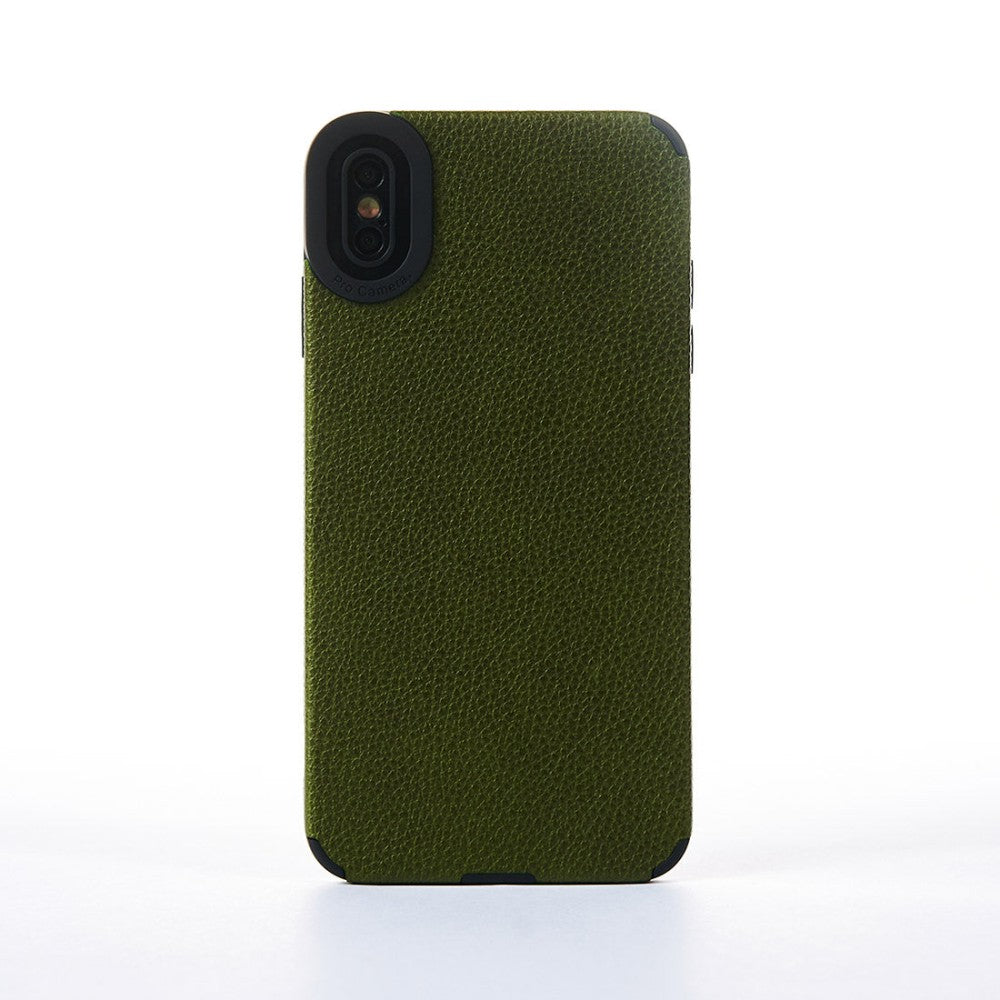 Husa Grained Leather - iPhone XS Max - Verde