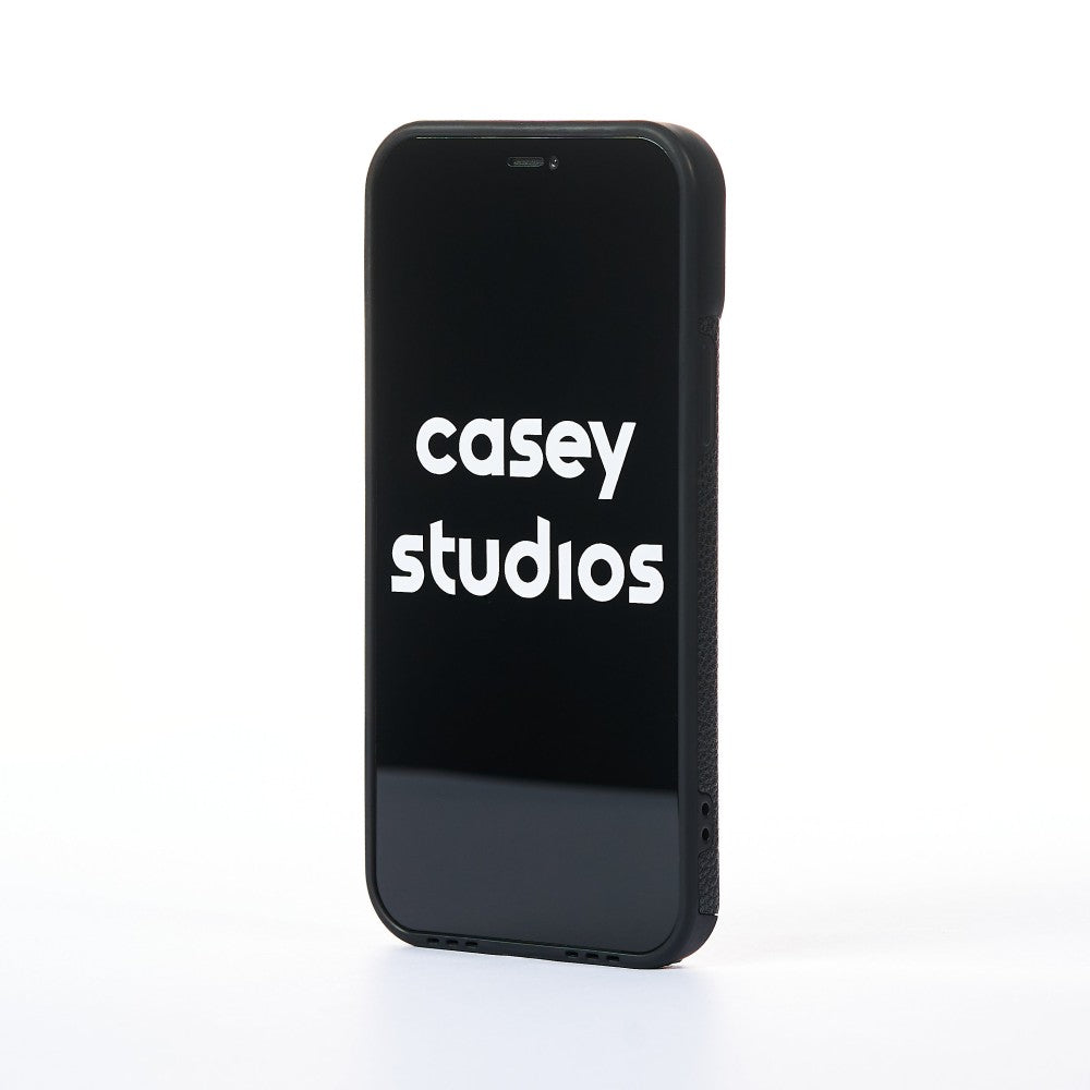 Husa Grained Leather - iPhone 12 - Negru