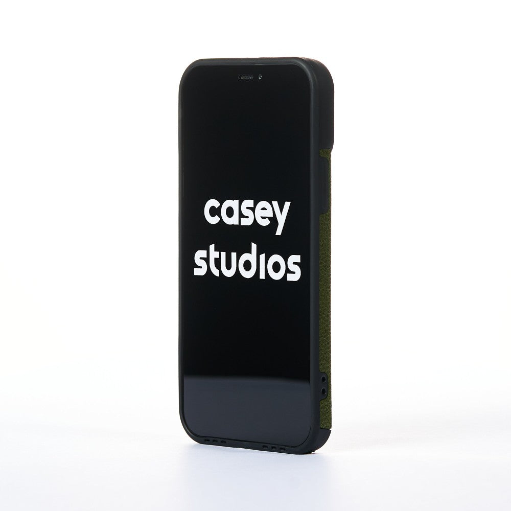 Husa Grained Leather - iPhone 12 Pro - Verde