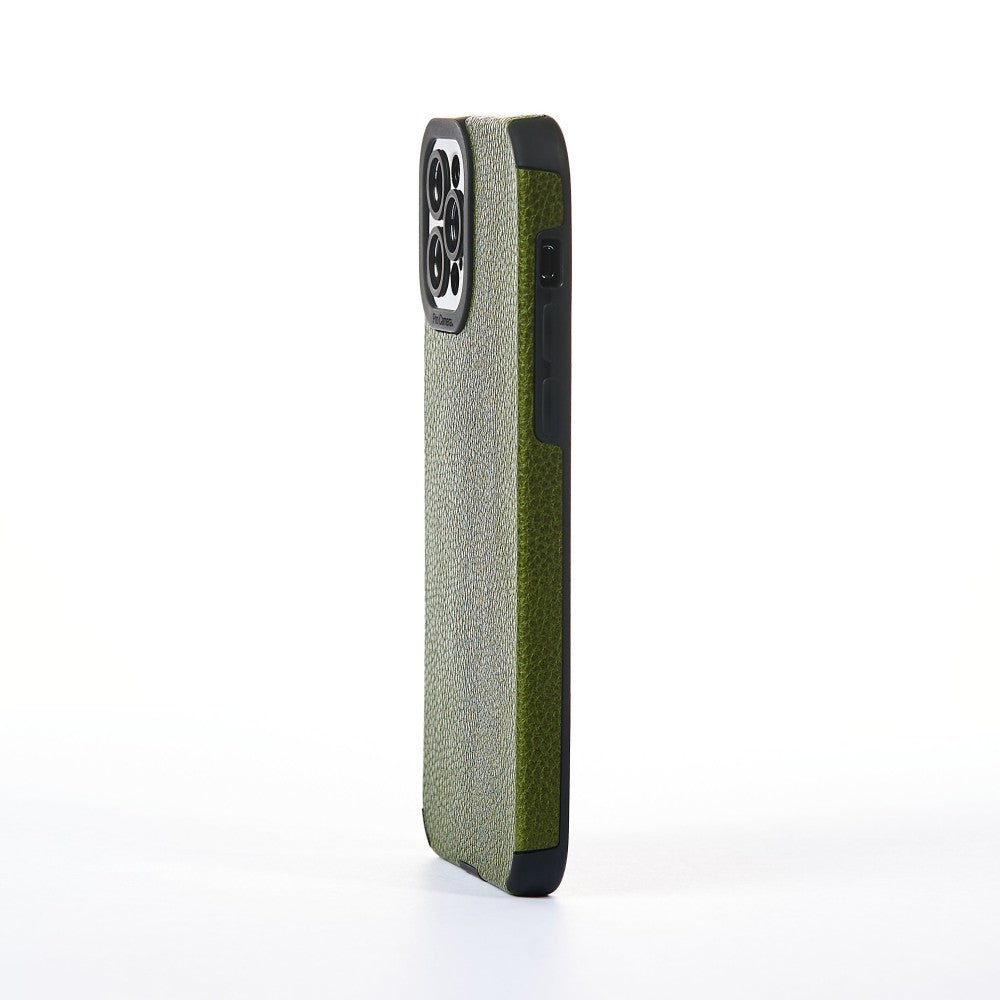 Husa Grained Leather - iPhone 12 Pro - Verde