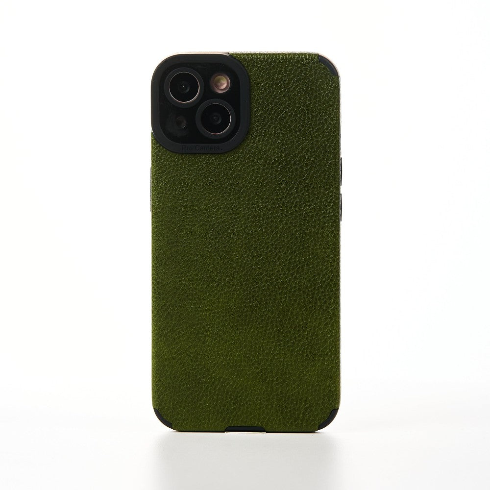 Husa Grained Leather - iPhone 13 - Verde