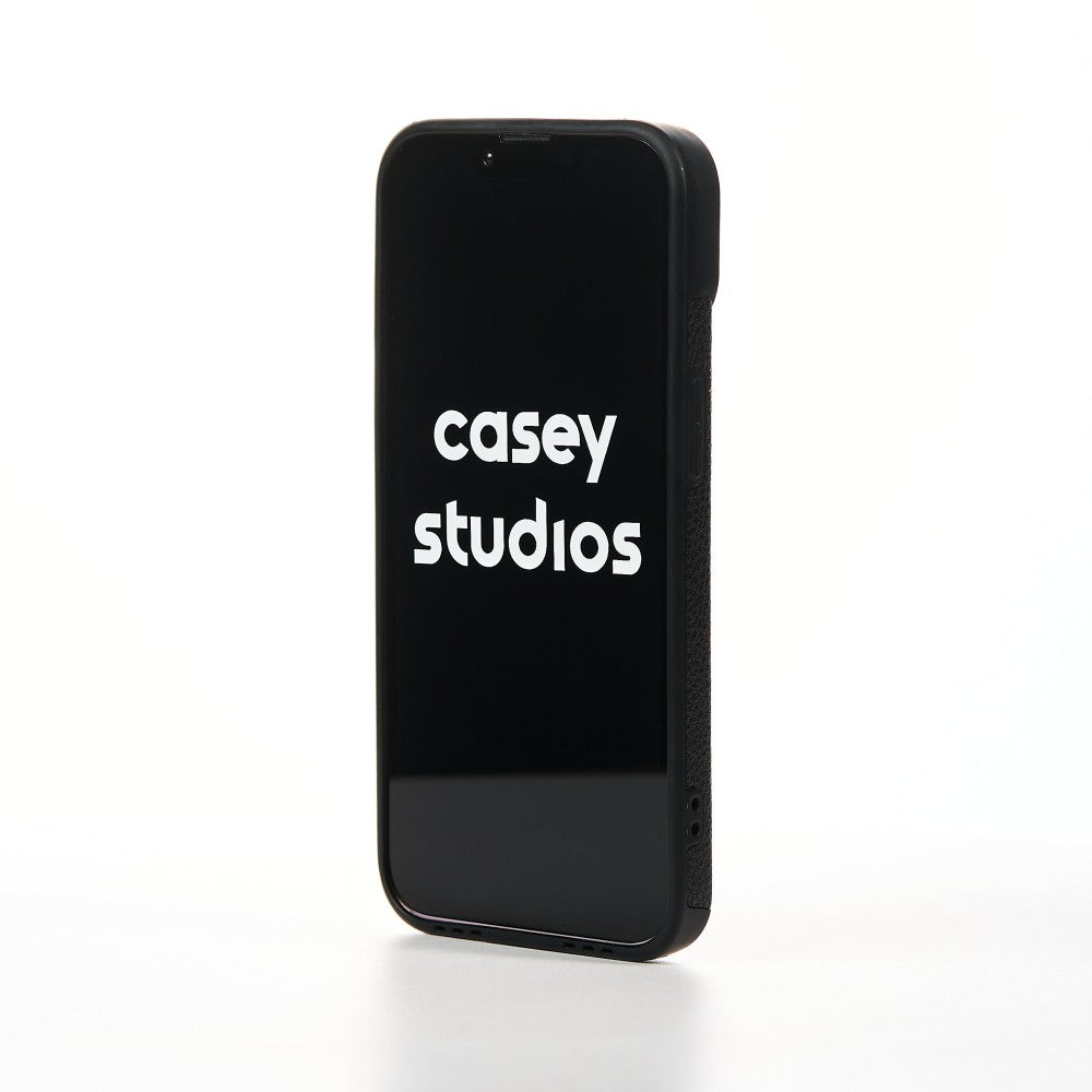 Husa Grained Leather - iPhone 13 - Negru