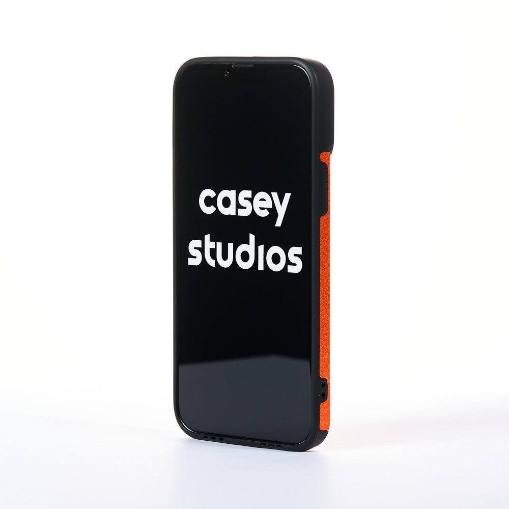 Husa Grained Leather - iPhone 13 Pro Max - Portocaliu