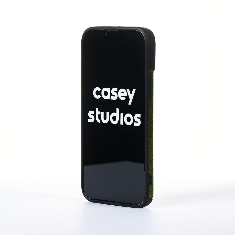 Husa Grained Leather - iPhone 13 Pro - Verde