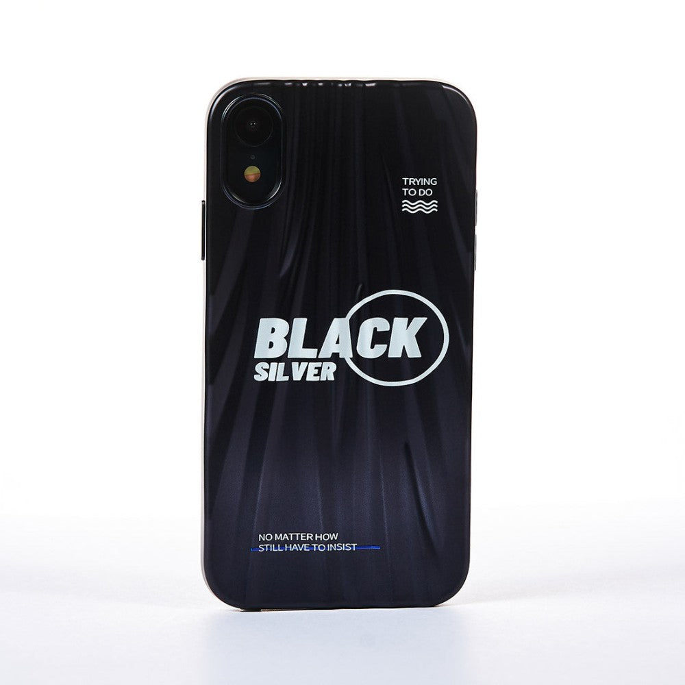 Husa Black Silver - iPhone XR - Negru