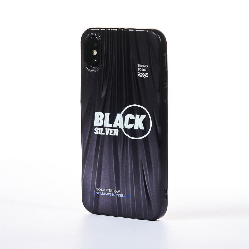 Husa Black Silver - iPhone X/XS - Negru