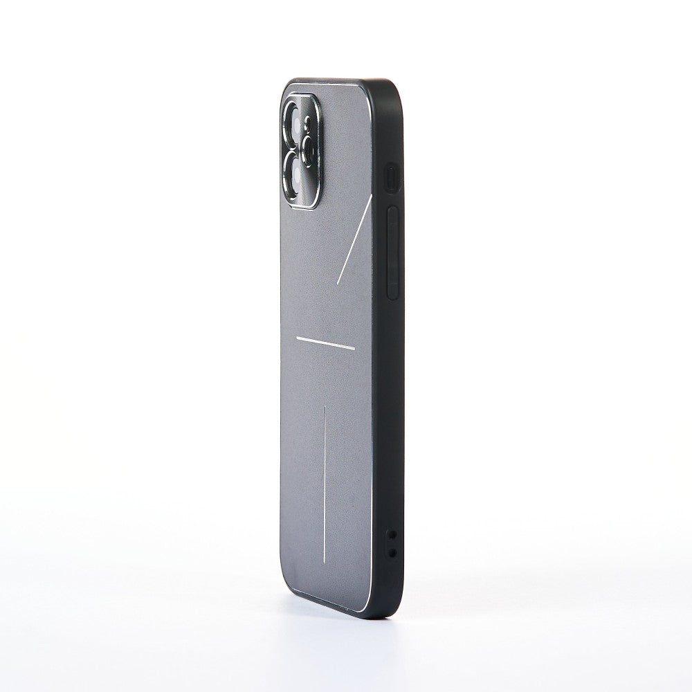 Husa Metalines - iPhone 12 - Negru