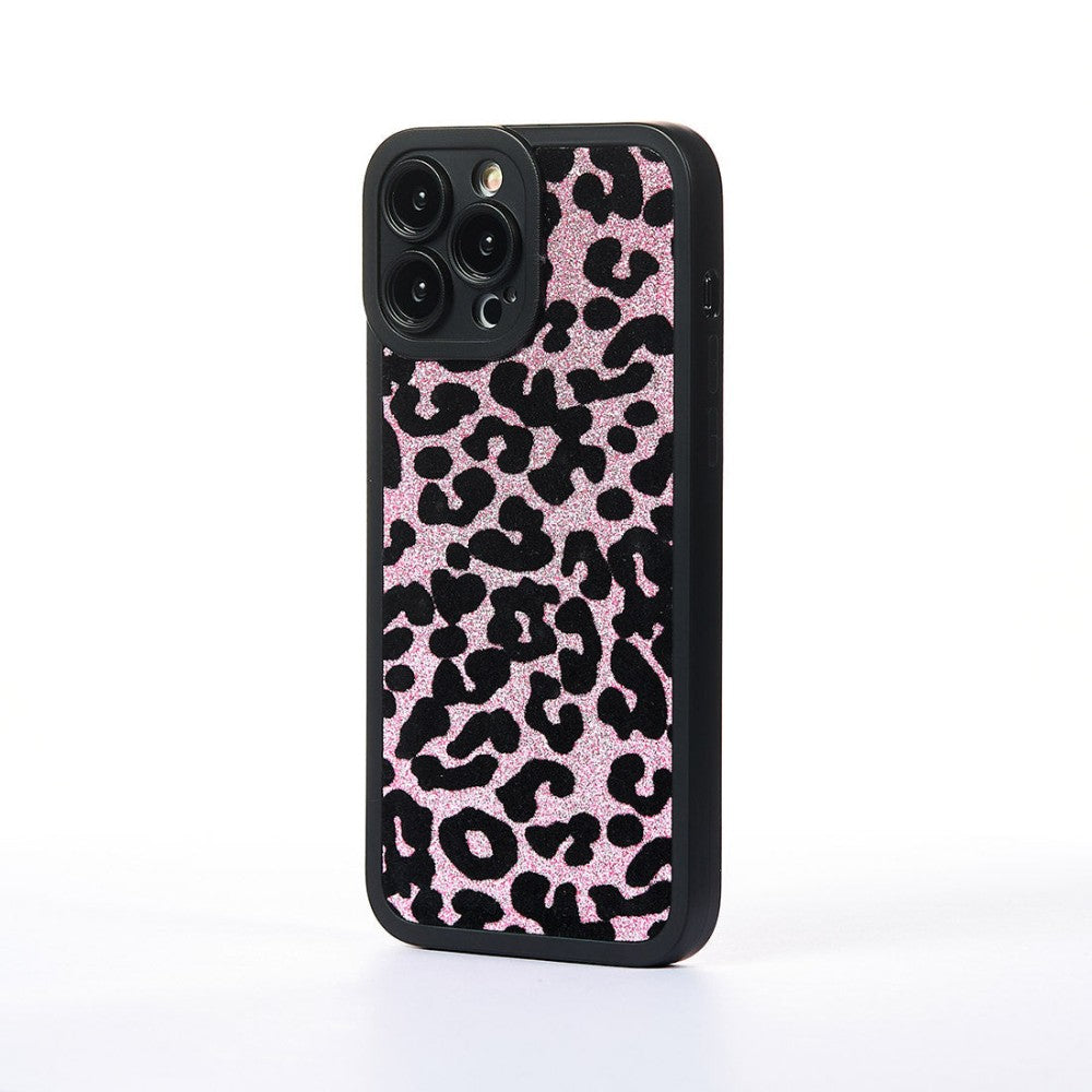 Husa Furry Print - iPhone 13 Pro Max - Roz