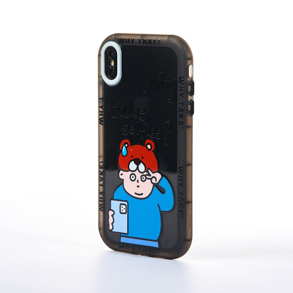 Husa Why? - iPhone X/XS - Negru