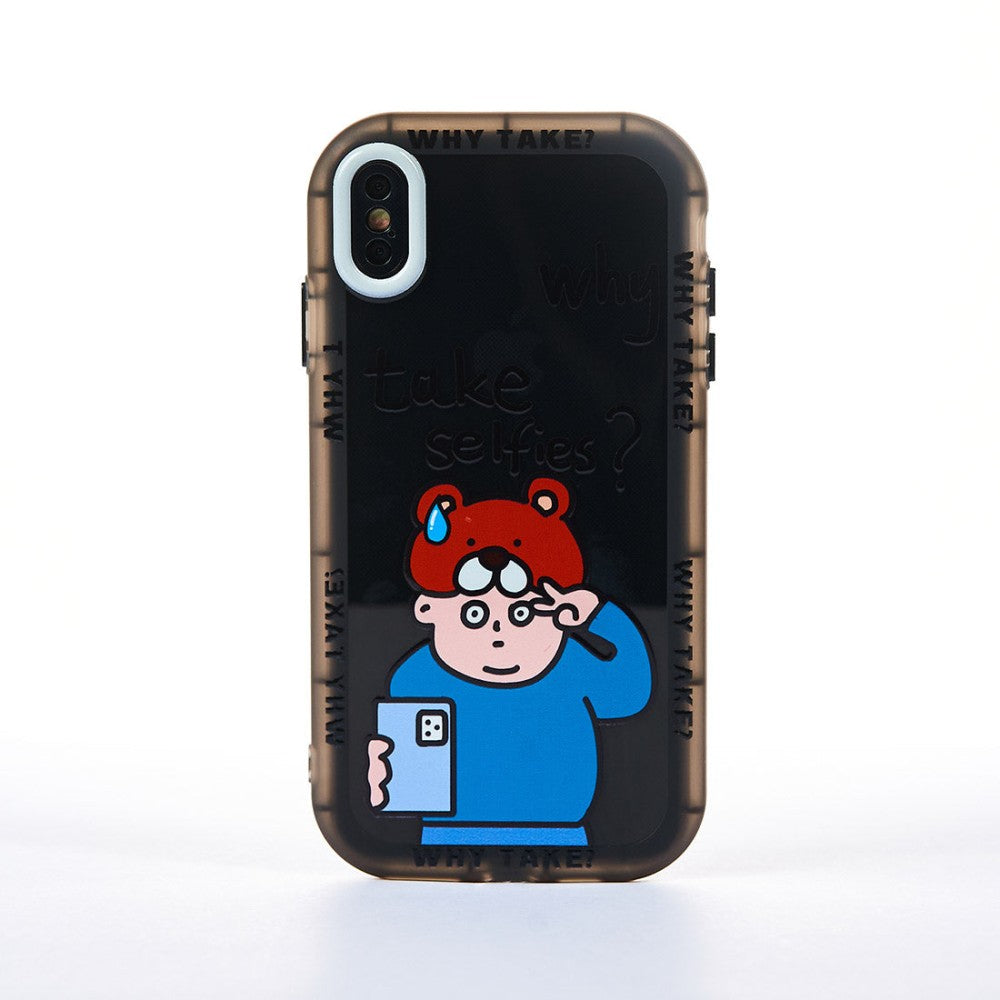 Husa Why? - iPhone X/XS - Negru