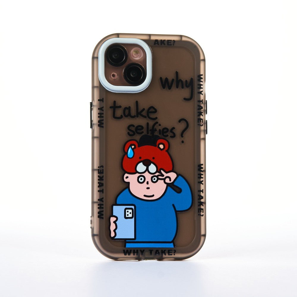 Husa Why? - iPhone 13 - Negru