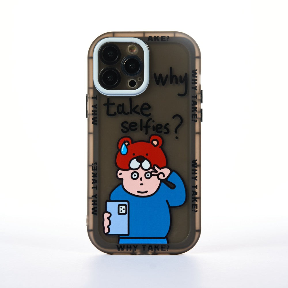 Husa Why? - iPhone 13 Pro Max - Negru