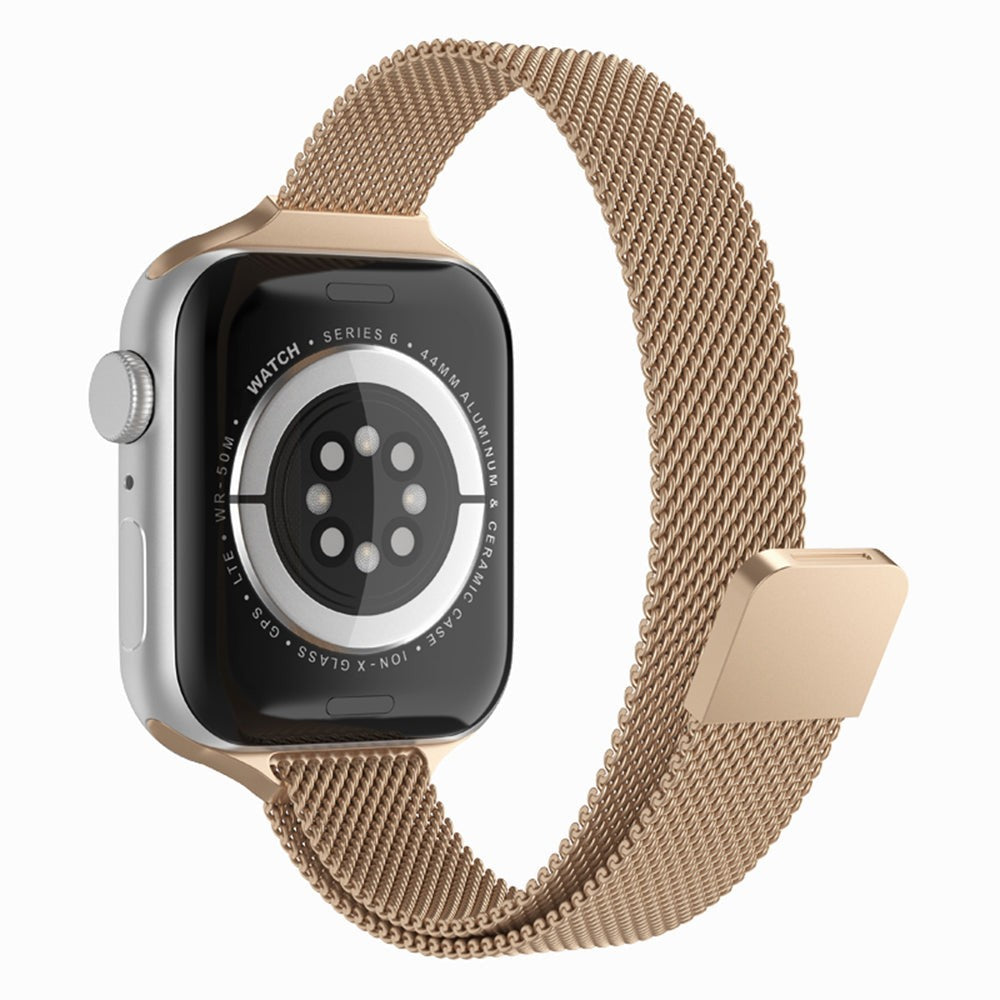 Curea Milanese Slimline - Apple Watch 1/2/3/4/5/6/7/8/9/SE/Ultra 1/Ultra 2 - 42/44/45/49 MM - Gold