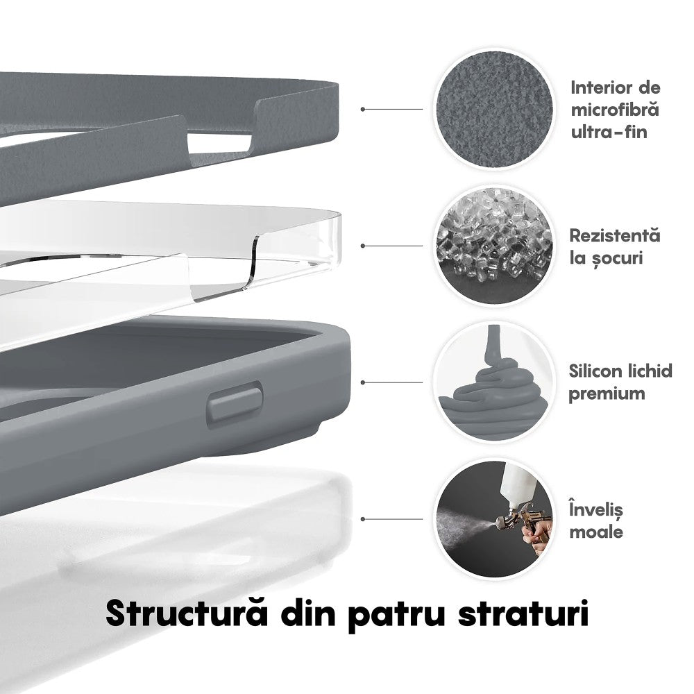 Husa Soft Silicone - iPhone 14 Pro Max - Dark Gray