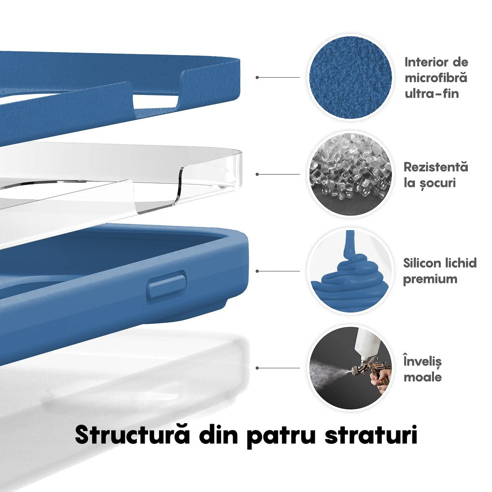 Husa Soft Silicone - iPhone 14 Pro Max - Cadet Blue