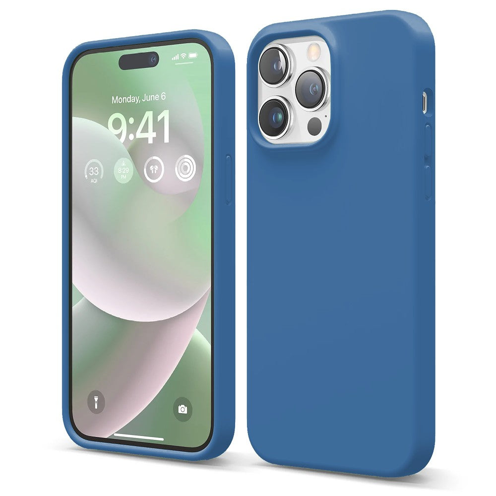 Husa Soft Silicone - iPhone 14 Pro Max - Cadet Blue