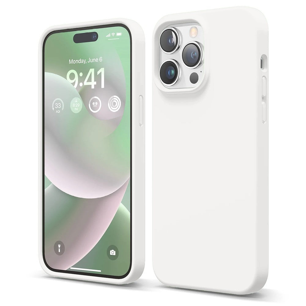 Husa Soft Silicone - iPhone 14 Pro Max - Alb