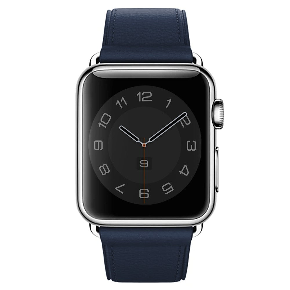 Curea Leather Classic - Apple Watch 1/2/3/4/5/6/7/8/9/SE/Ultra 1/Ultra 2 - 42/44/45/49 MM - Dark Blue