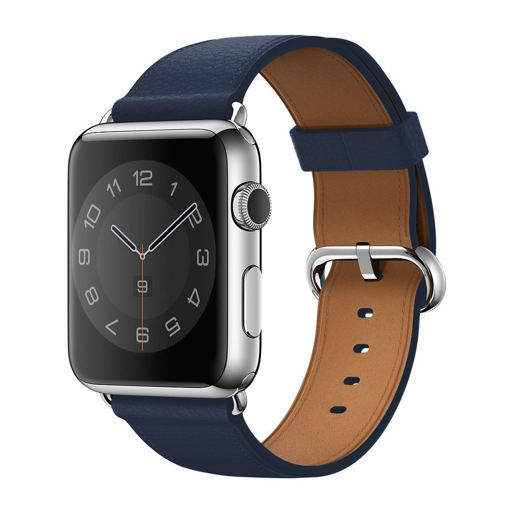 Curea Leather Classic - Apple Watch 1/2/3/4/5/6/7/8/9/SE/Ultra 1/Ultra 2 - 42/44/45/49 MM - Dark Blue