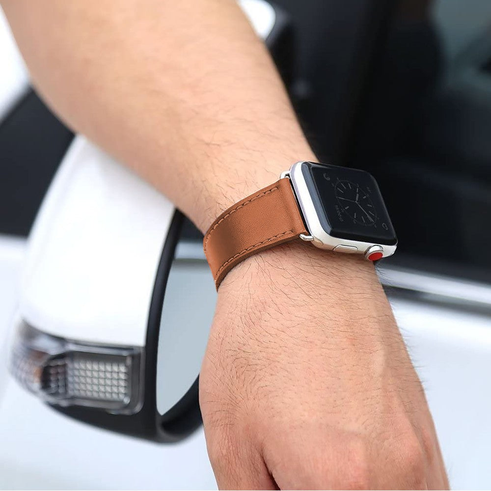 Curea Leather Classic - Apple Watch 1/2/3/4/5/6/7/8/9/SE/Ultra 1/Ultra 2 - 42/44/45/49 MM - Brown