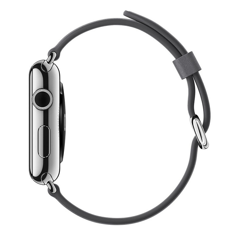 Curea Leather Classic - Apple Watch 1/2/3/4/5/6/7/8/9/SE/Ultra 1/Ultra 2 - 42/44/45/49 MM - Dark Gray