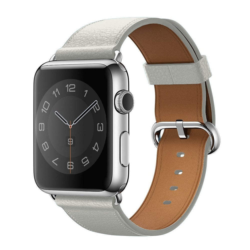 Curea Leather Classic - Apple Watch 1/2/3/4/5/6/7/8/9/SE/Ultra 1/Ultra 2 - 42/44/45/49 MM - White