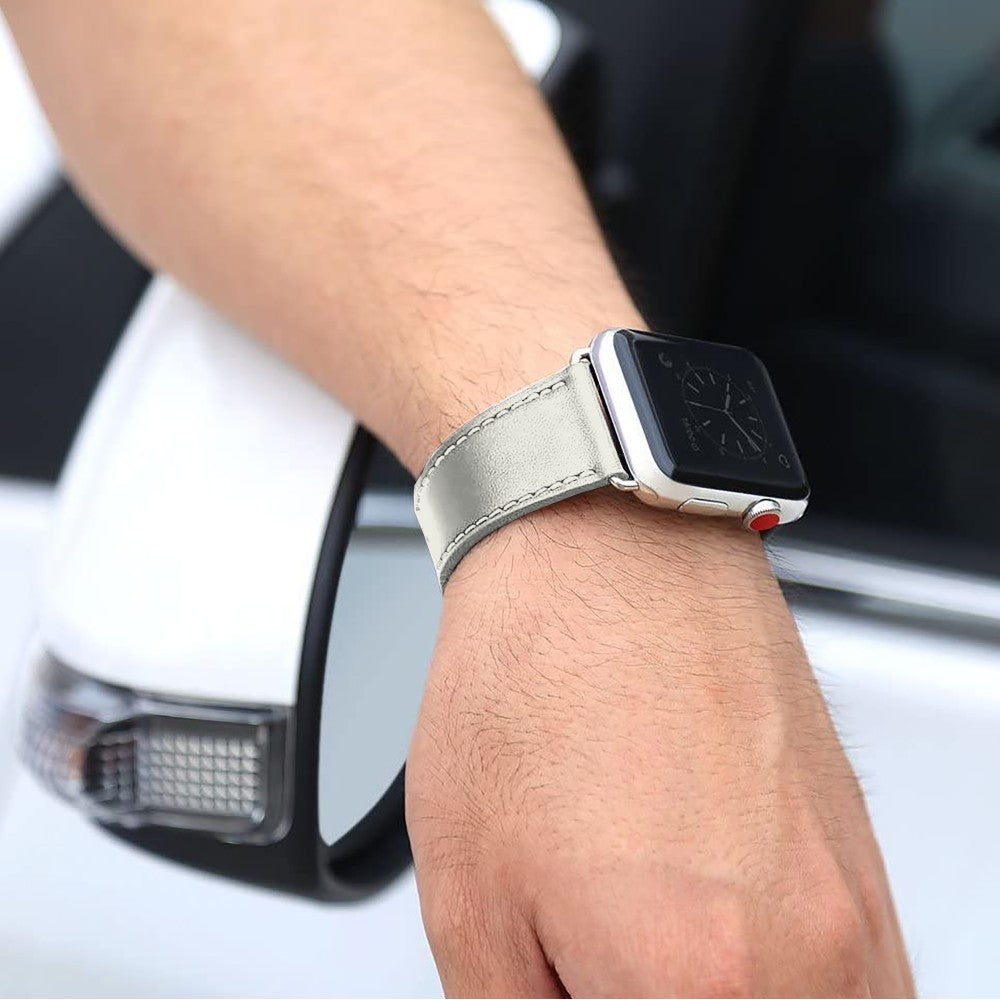 Curea Leather Classic - Apple Watch 1/2/3/4/5/6/7/8/9/SE - 38/40/41 MM - White