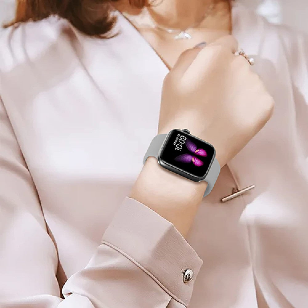 Curea Silicone Flex Loop - Apple Watch 1/2/3/4/5/6/7/8/9/SE/Ultra 1/Ultra 2 - 42/44/45/49 MM - Gray