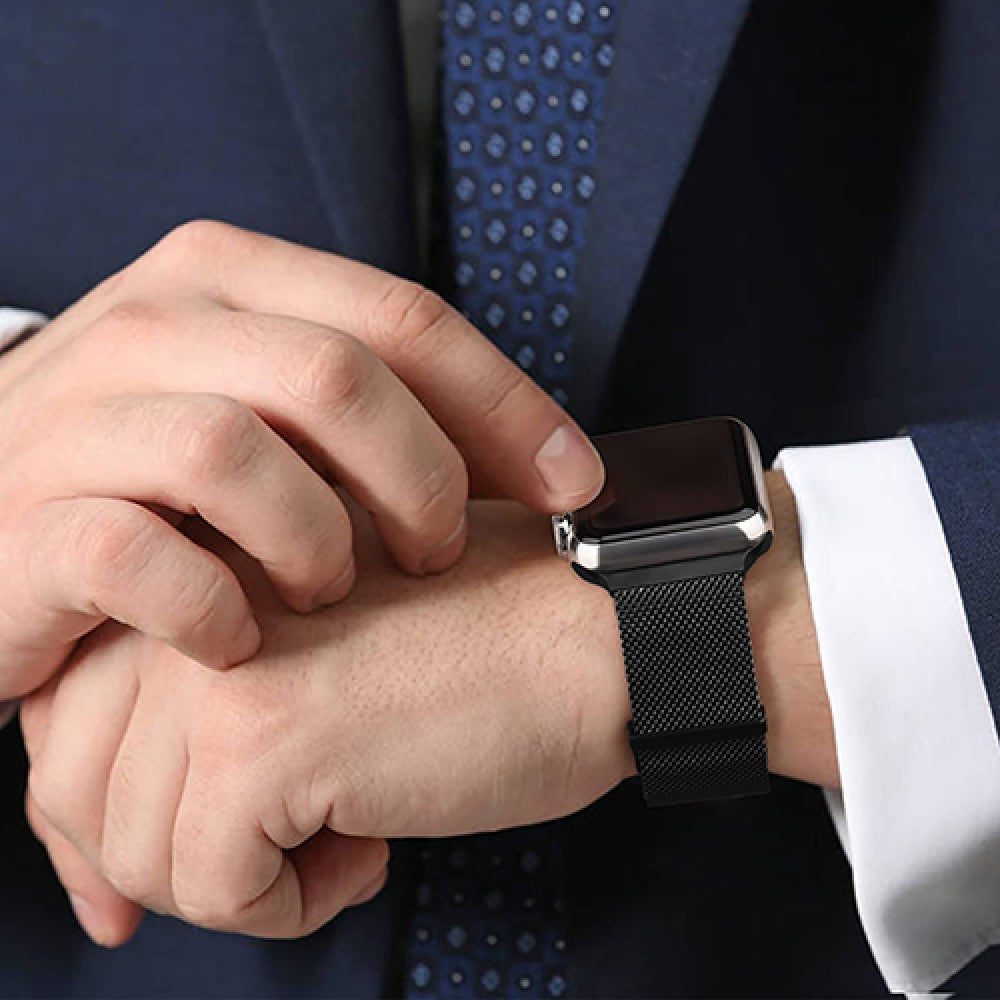 Curea Milanese Duo - Apple Watch 1/2/3/4/5/6/7/8/9/SE/Ultra 1/Ultra 2 - 42/44/45/49 MM - Black