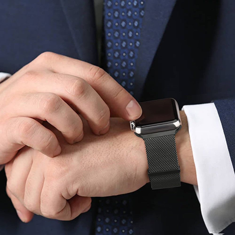 Curea Milanese Duo - Apple Watch 1/2/3/4/5/6/7/8/9/SE/Ultra 1/Ultra 2 - 42/44/45/49 MM - Dark Gray