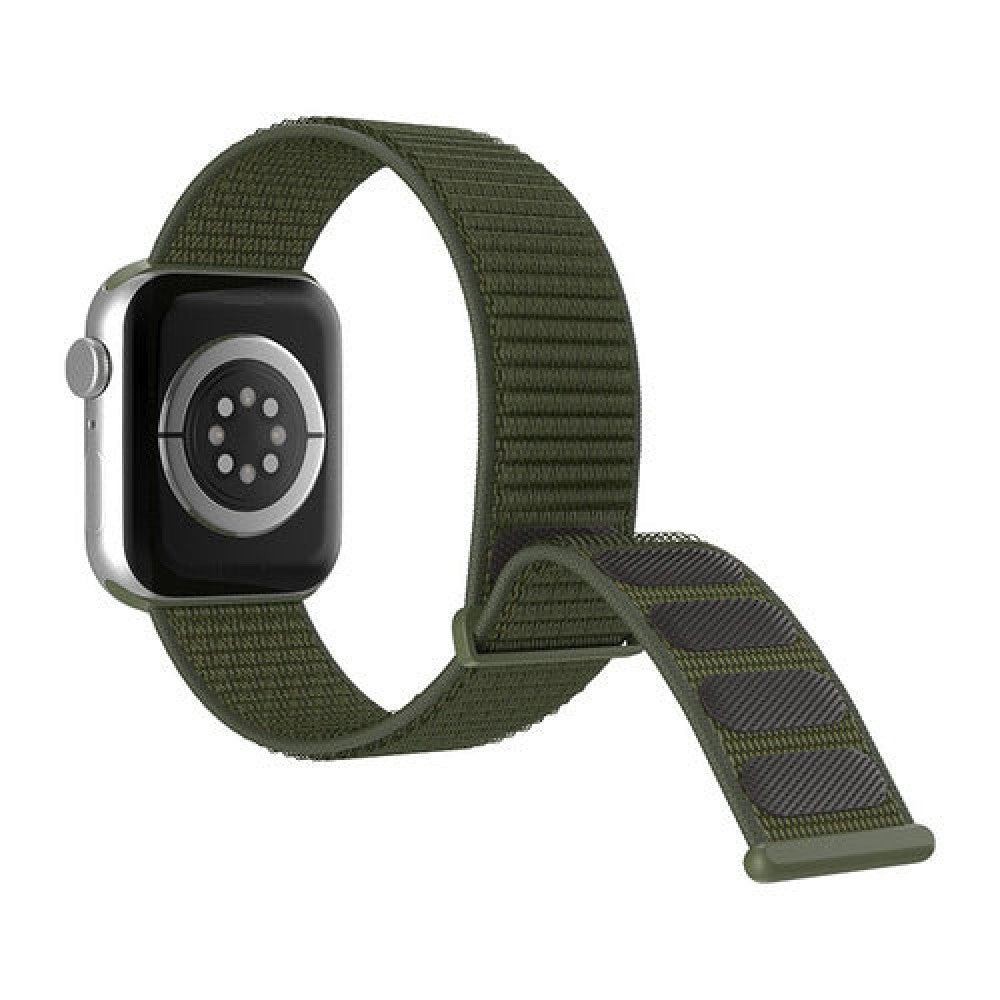 Curea Nylon Sport - Apple Watch 1/2/3/4/5/6/7/8/9/SE/Ultra 1/Ultra 2 - 42/44/45/49 MM - Army Green