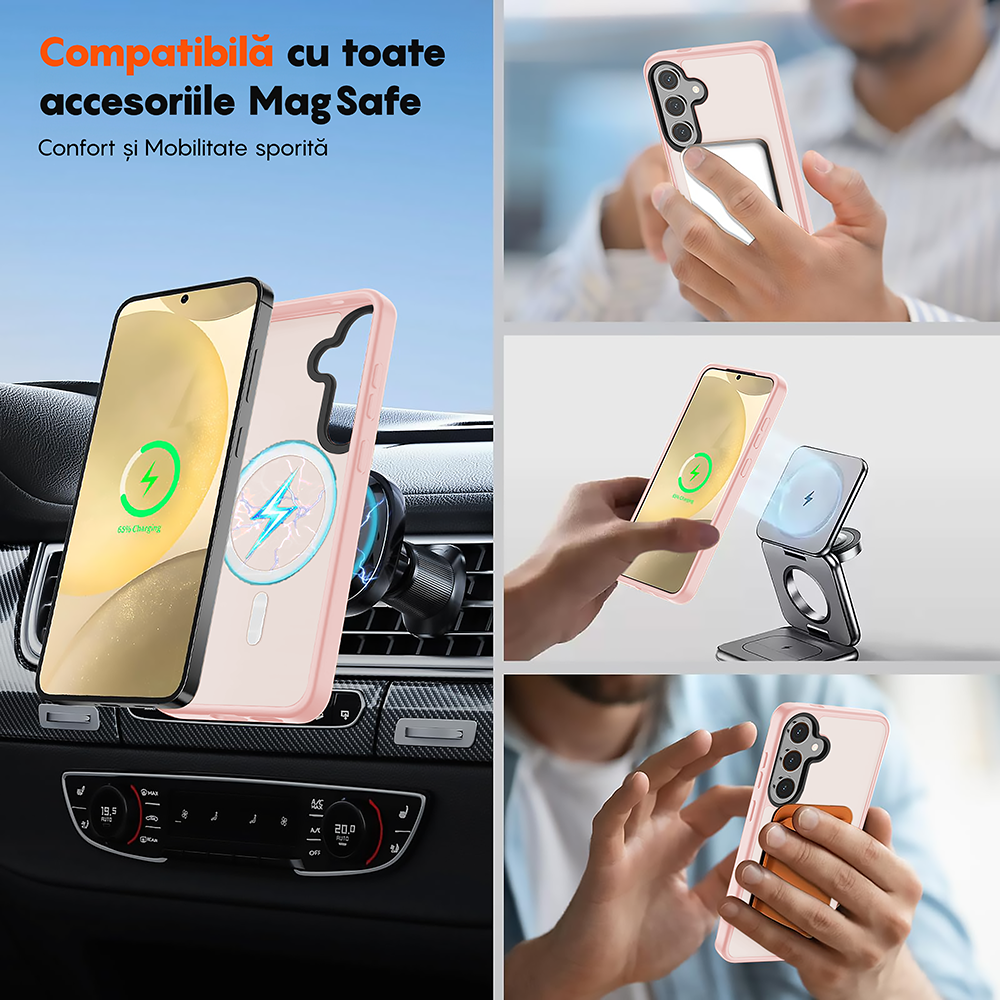 Husa MagSafe - Samsung Galaxy S24 Plus - Roz