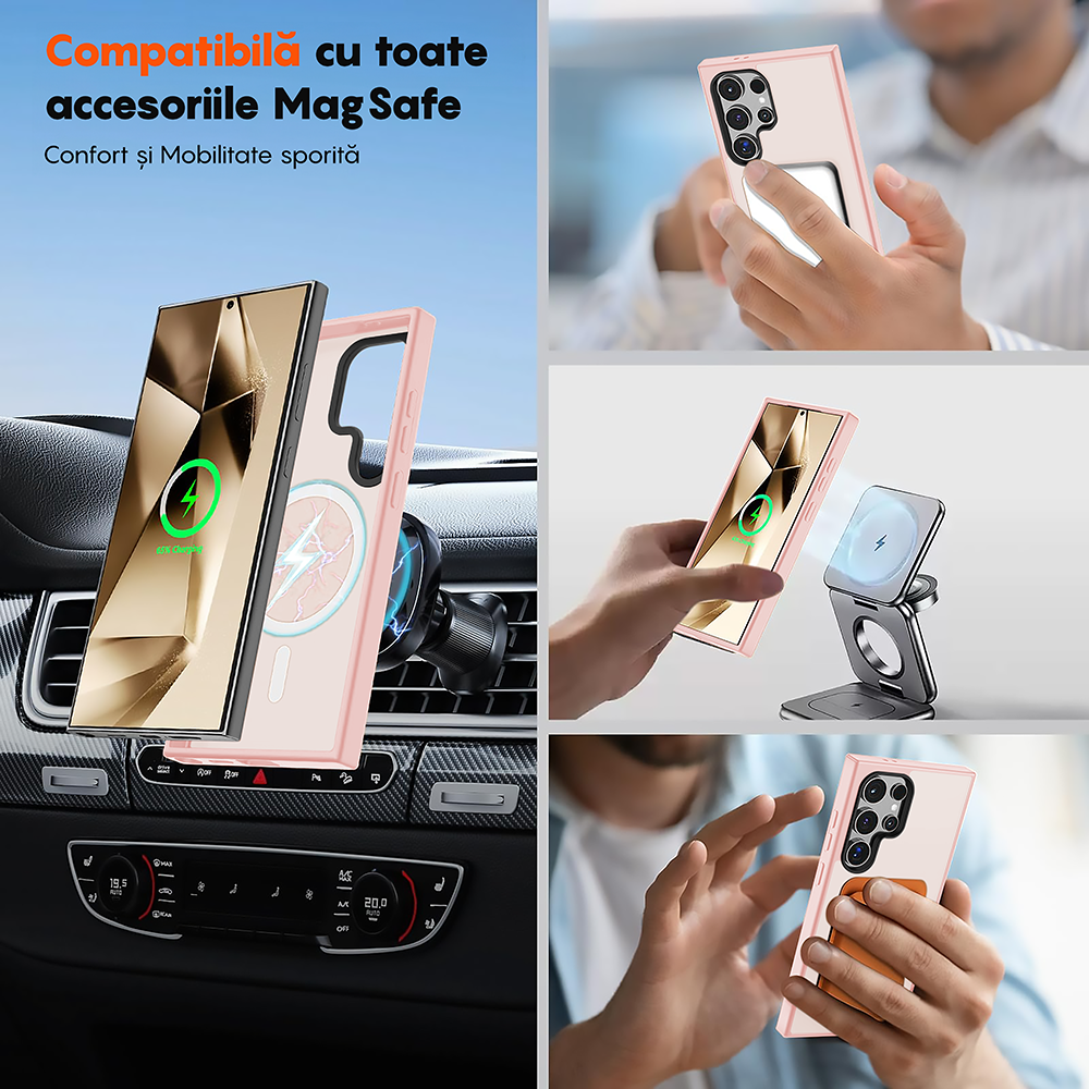 Husa MagSafe - Samsung Galaxy S24 Ultra - Roz