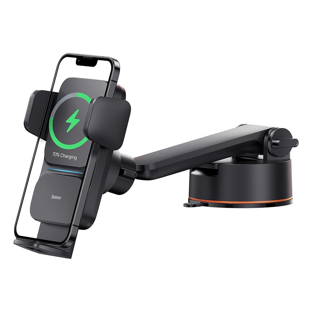 Suport Auto cu Incarcare Wireless 15W Baseus Wisdom Alignment CGZX000101 - Negru