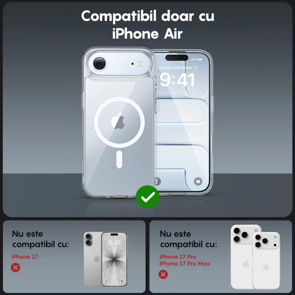 Husa MagSafe - iPhone 17 Air - Transparent