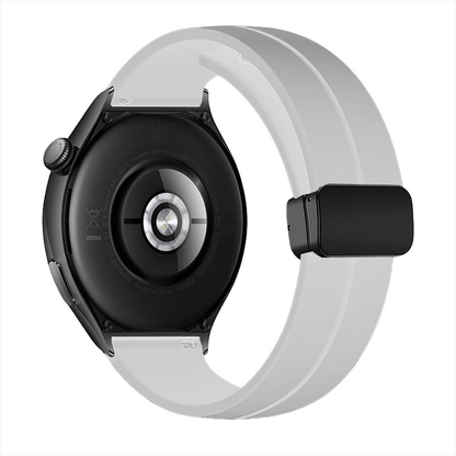 Curea Silicone Metallic Link - Huawei Watch GT3 42mm/GT2 42mm/Watch 2 - 20mm - Alb