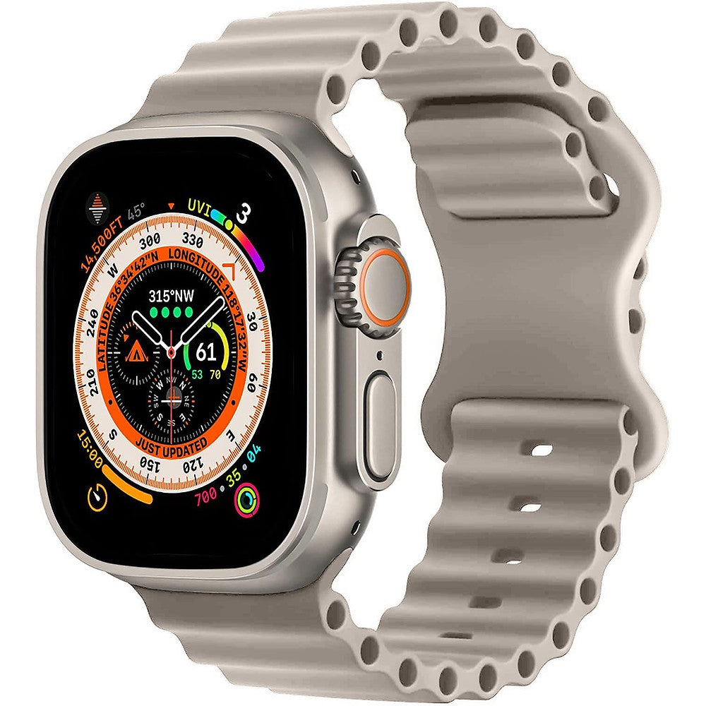 Curea Ocean Explorer - Apple Watch 1/2/3/4/5/6/7/8/9/SE/Ultra 1/Ultra 2 - 42/44/45/49 MM - Crem