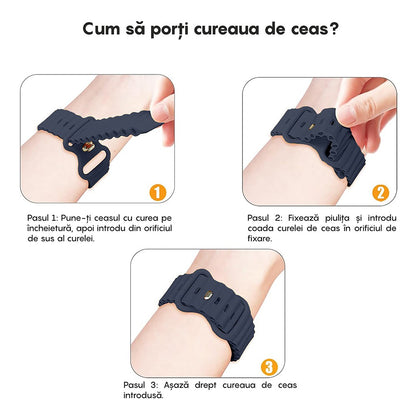 Curea Ocean Explorer - Apple Watch 1/2/3/4/5/6/7/8/9/SE/Ultra 1/Ultra 2 - 42/44/45/49 MM - Midnight Blue