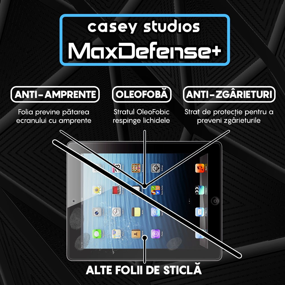 Folie Sticla MaxDefense+ - iPad 4/3/2 9.7" - Clear
