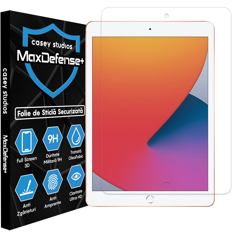 Folie Sticla MaxDefense+ - iPad Air 2/1/iPad 6/5 9.7" - Clear